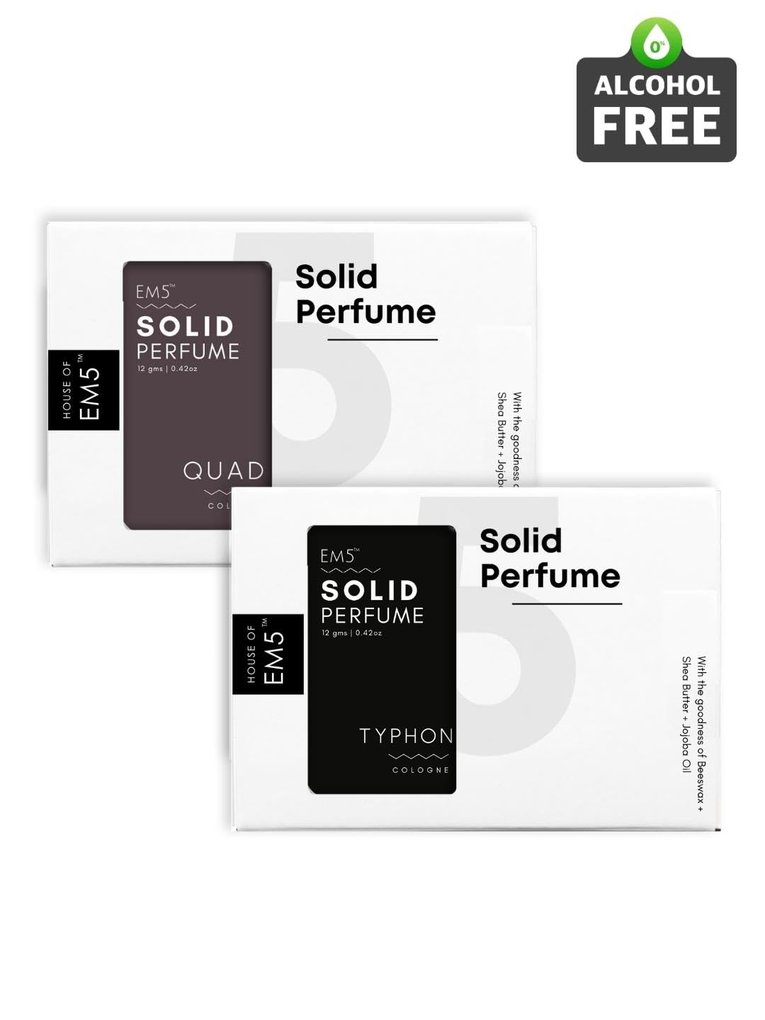 EM5™ Combo Pack of Alcohol Free Solid Perfumes | Woody Oud & Nomade for Men & Women | Non - Greasy Cologne | Strong & Lasting Fragrance | Gifting Pack for Him & Her - Vamzn#