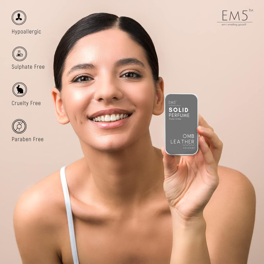 EM5™ Combo Pack of Alcohol Free Solid Perfumes | Woody Oud & Nomade for Men & Women | Non - Greasy Cologne | Strong & Lasting Fragrance | Gifting Pack for Him & Her - Vamzn#