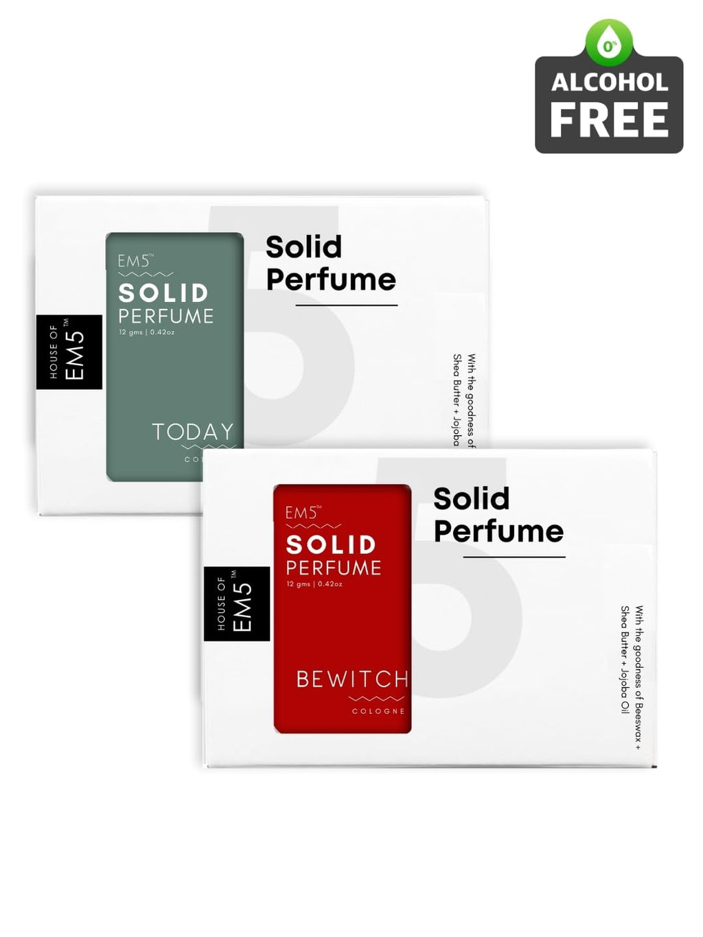 EM5™ Combo Pack of Alcohol Free Solid Perfumes | Woody Oud & Nomade for Men & Women | Non - Greasy Cologne | Strong & Lasting Fragrance | Gifting Pack for Him & Her - Vamzn#
