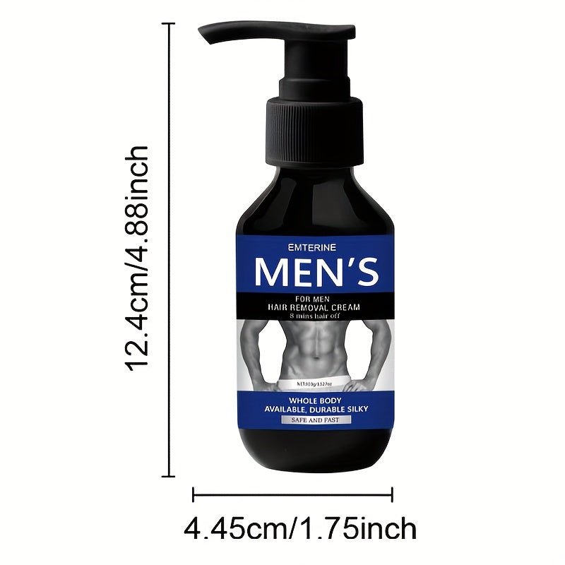 Emterine - T5 Men's Hair Removal Cream - Painless, Fast - Acting For Face, Legs, Underarms & More - Hypoallergenic, No Residue, 100G Plant Squalane - Vamzn#