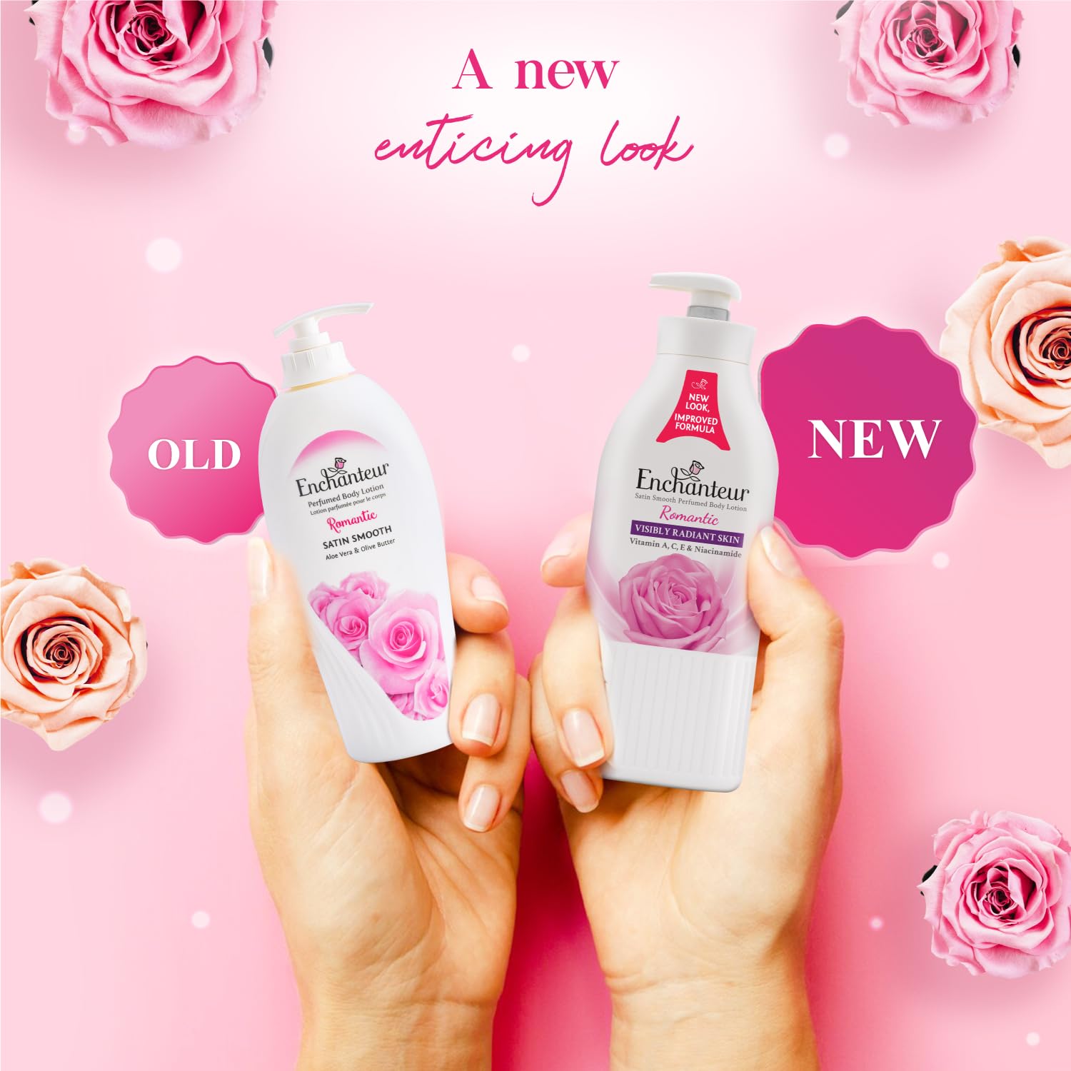 Enchanteur Romantic Perfumed Body Lotion, 500 milliliters (Pack of 1) | Aloe Vera, Olive Butter | Satin Smooth Skin, Non - Greasy Formula | Floral French | Water - Based Lotion - Vamzn#