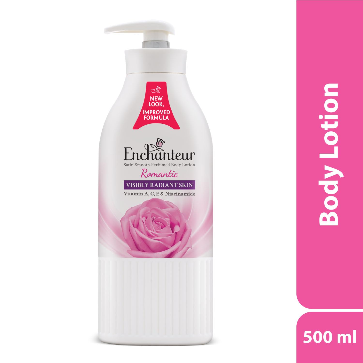 Enchanteur Romantic Perfumed Body Lotion, 500 milliliters (Pack of 1) | Aloe Vera, Olive Butter | Satin Smooth Skin, Non - Greasy Formula | Floral French | Water - Based Lotion - Vamzn#