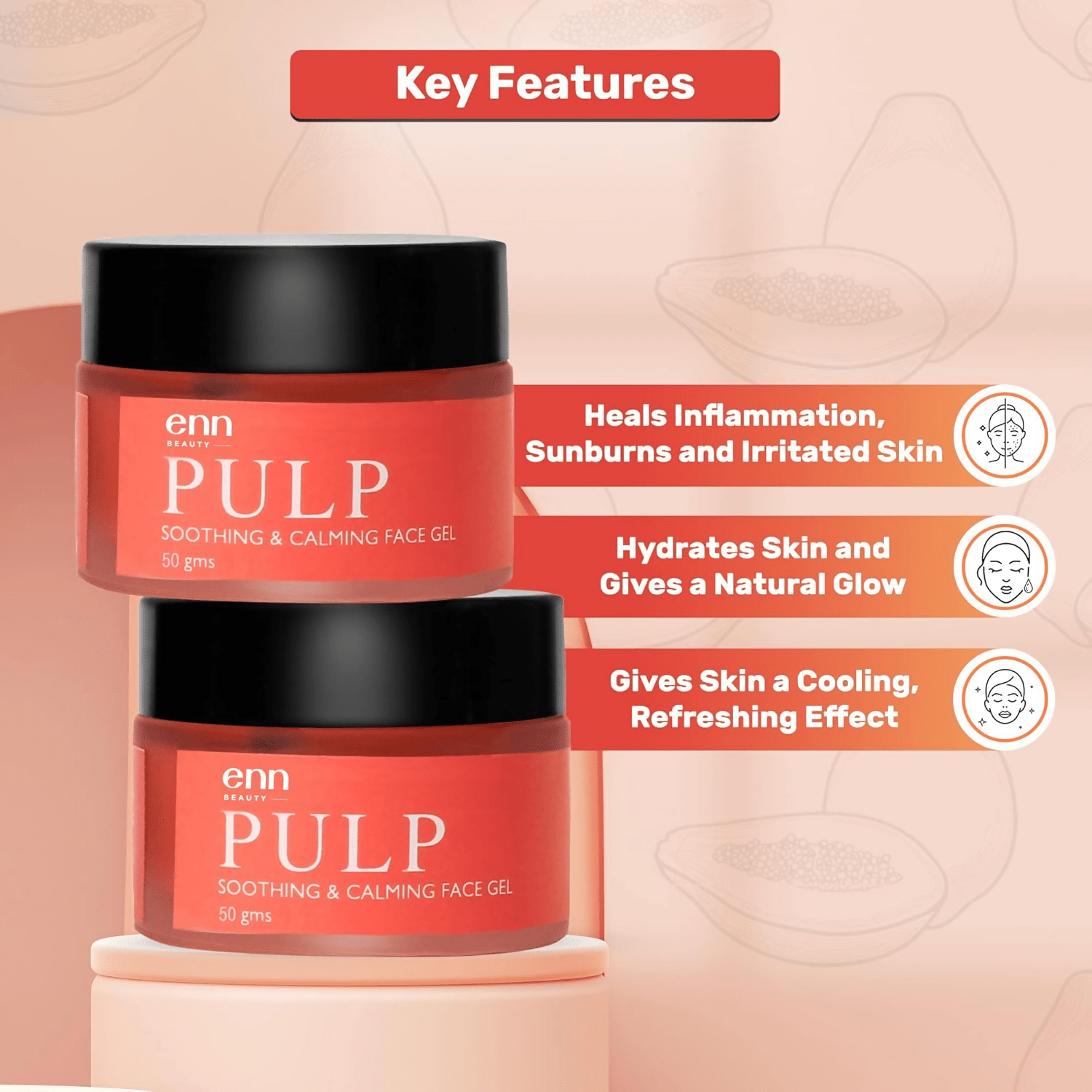 Enn Pulp Soothing & Calming Face Gel - Vamzn#