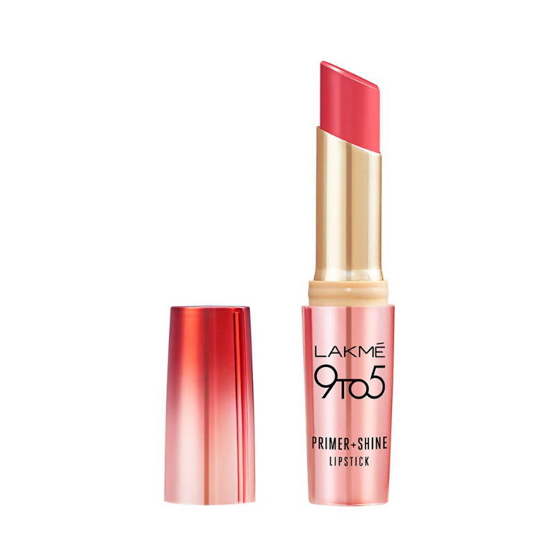 Lakme 9 To 5 Primer + Shine Lipstick - Ruby Red