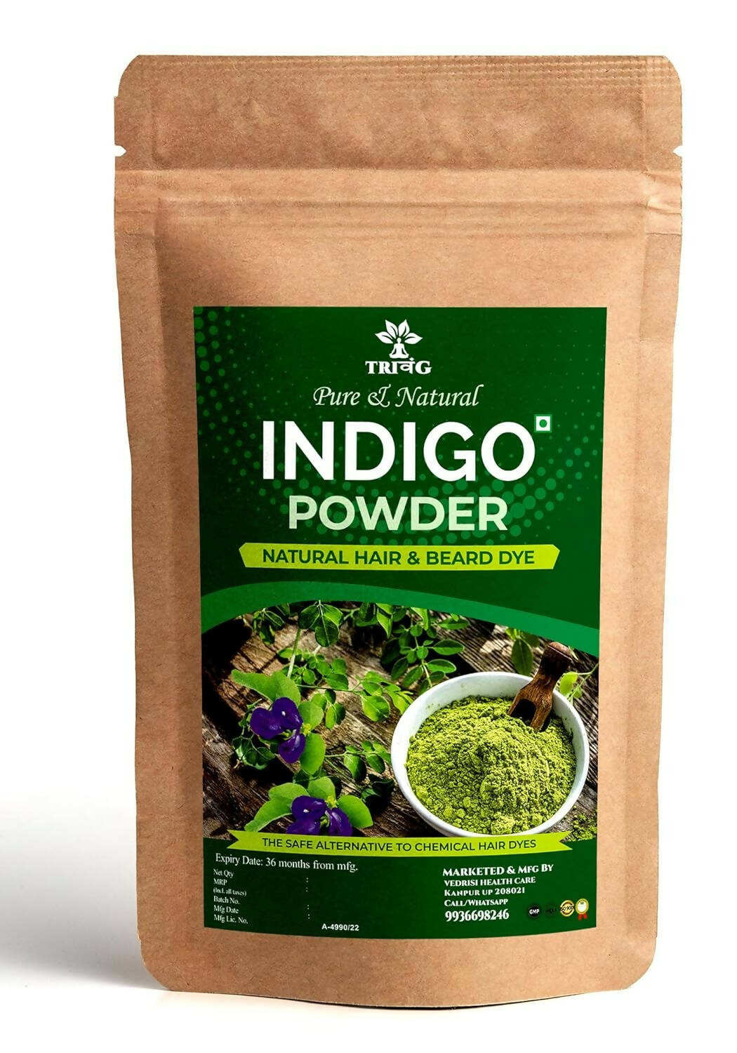 Trivang Pure & Natural Indigo Powder