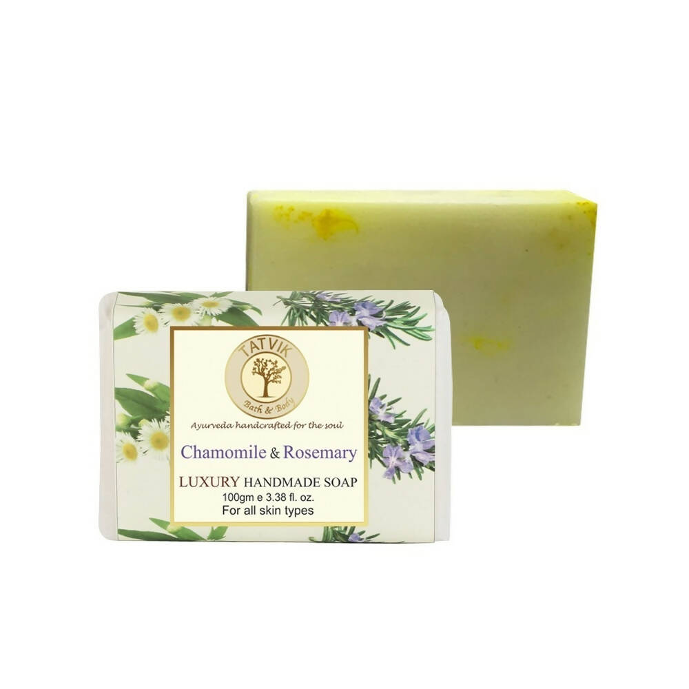 Tatvik Ayurveda Chamomile & Rosemary Luxury Handmade Soap