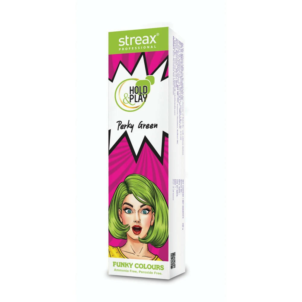 Streax Professional Hold & Play Funky Colours -Perky Green