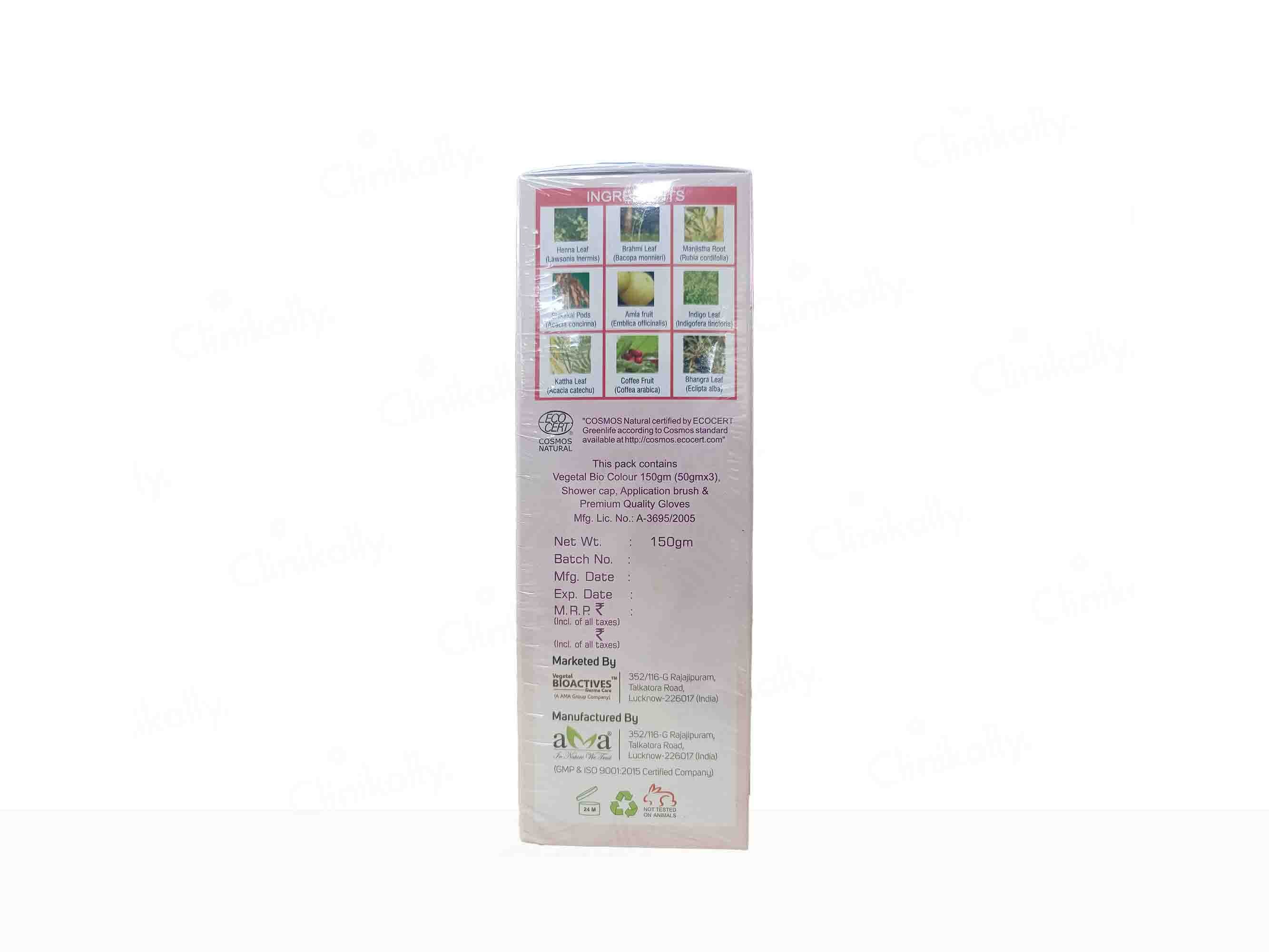 Vegetal Bio Colour 100% Natural Hair Colour For Men & Women - Soft Black
