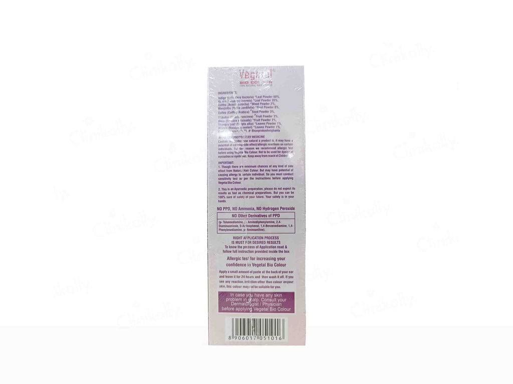 Vegetal Bio Colour 100% Natural Hair Colour For Men & Women - Soft Black