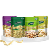 Happilo Premium Super Value Combo (Californian Almonds, Whole Cashews, Pistachios, Seedless Green Raisins)