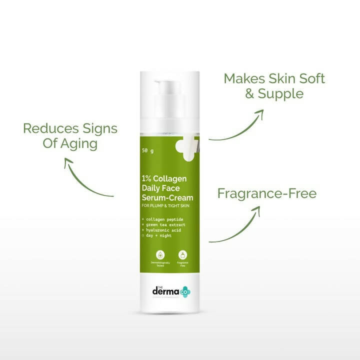 The Derma Co 1% Collagen Daily Face Serum-Cream