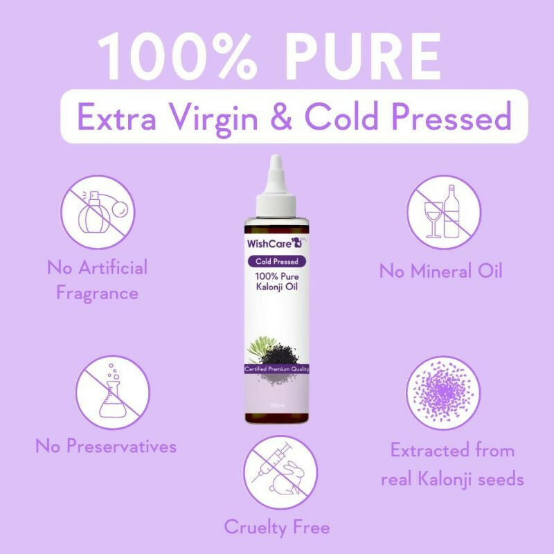 Wishcare 100% Pure Cold Pressed Castor Oil & Kalonji Black Onion Seed Oil Combo