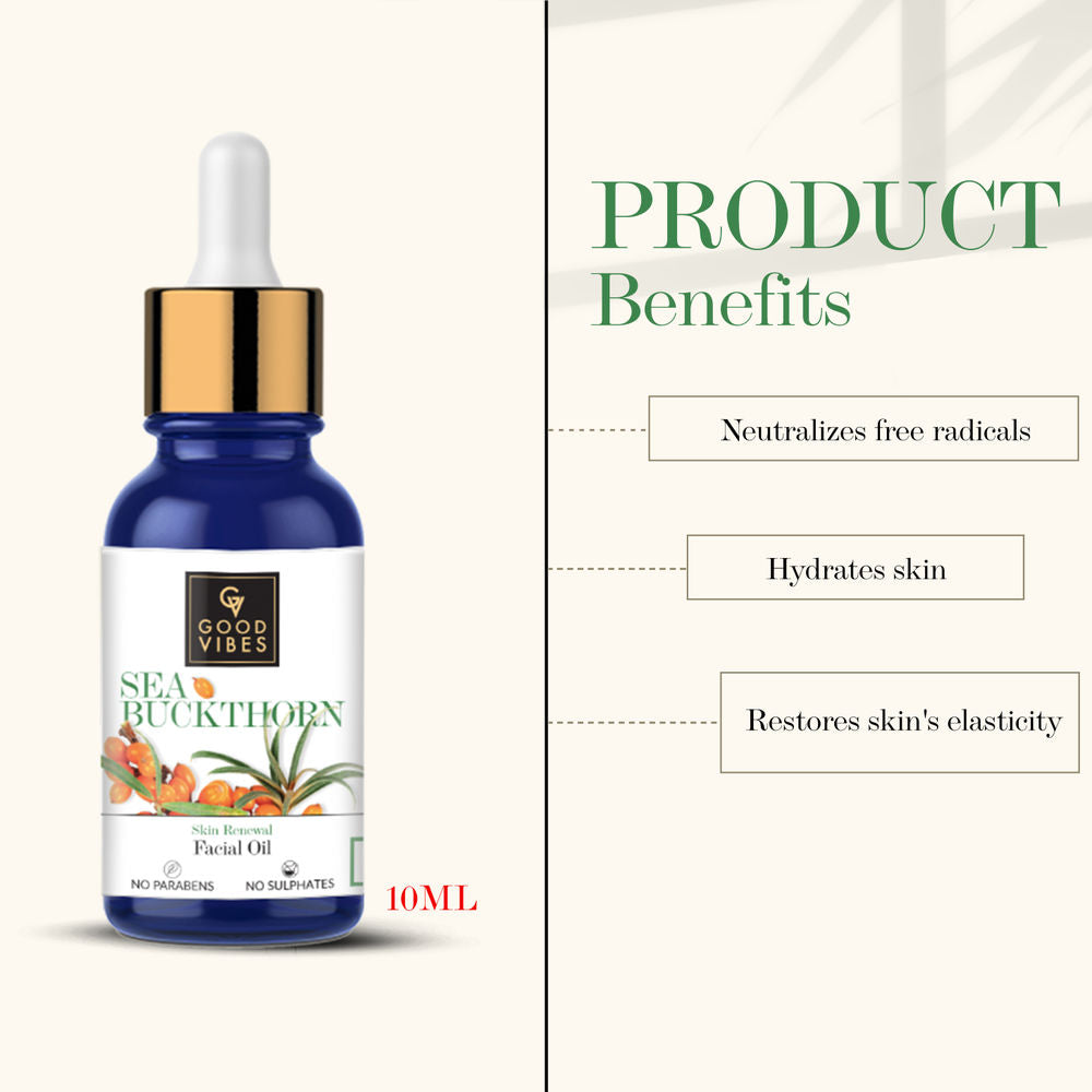 Good Vibes Skin Renewal Facial Oil - Sea Buckthorn