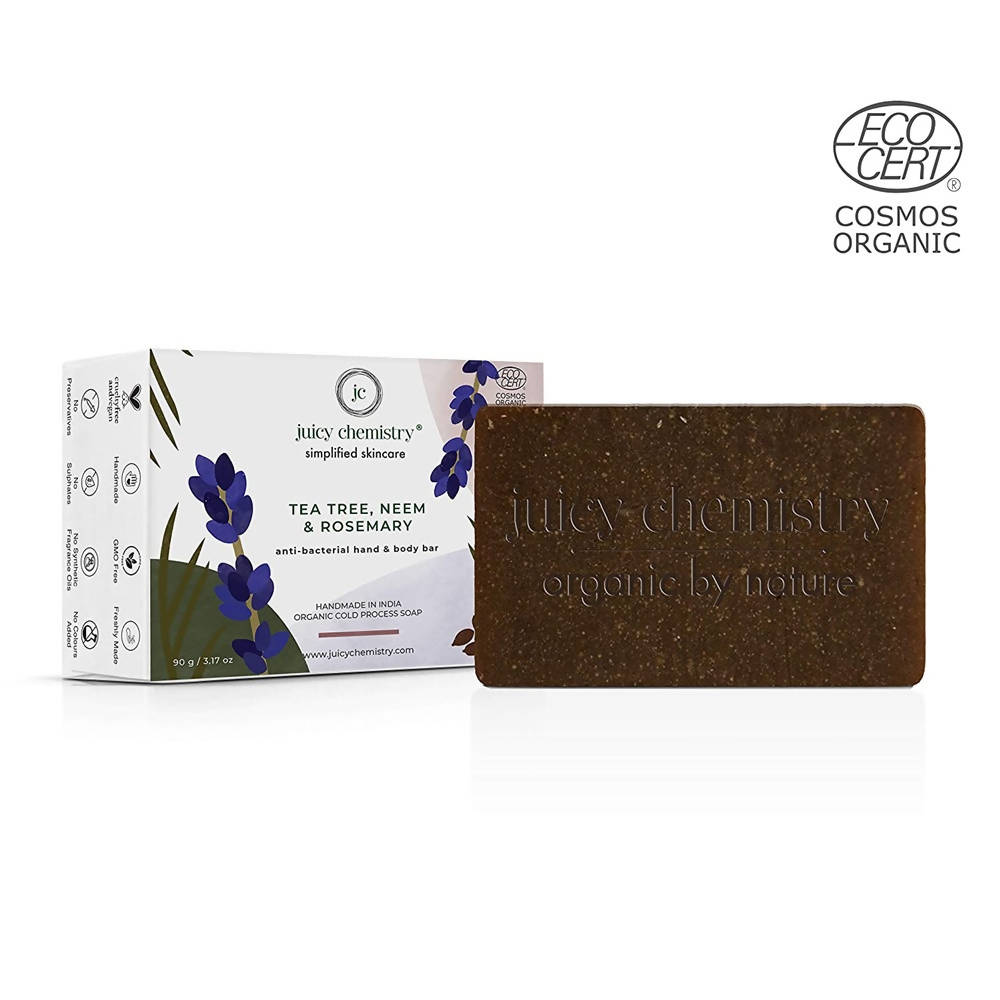 Juicy Chemistry Tea Tree, Neem & Rosemary for Anti-Bacterial Hand & Body Bar