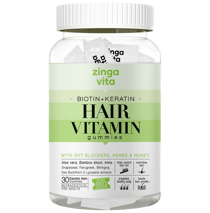 Zingavita Biotin + Keratin Hair Vitamin Kaccha Aam Gummies