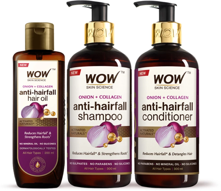 Wow Skin Science Onion Black Seed Oil Ultimate Hair Care Kit