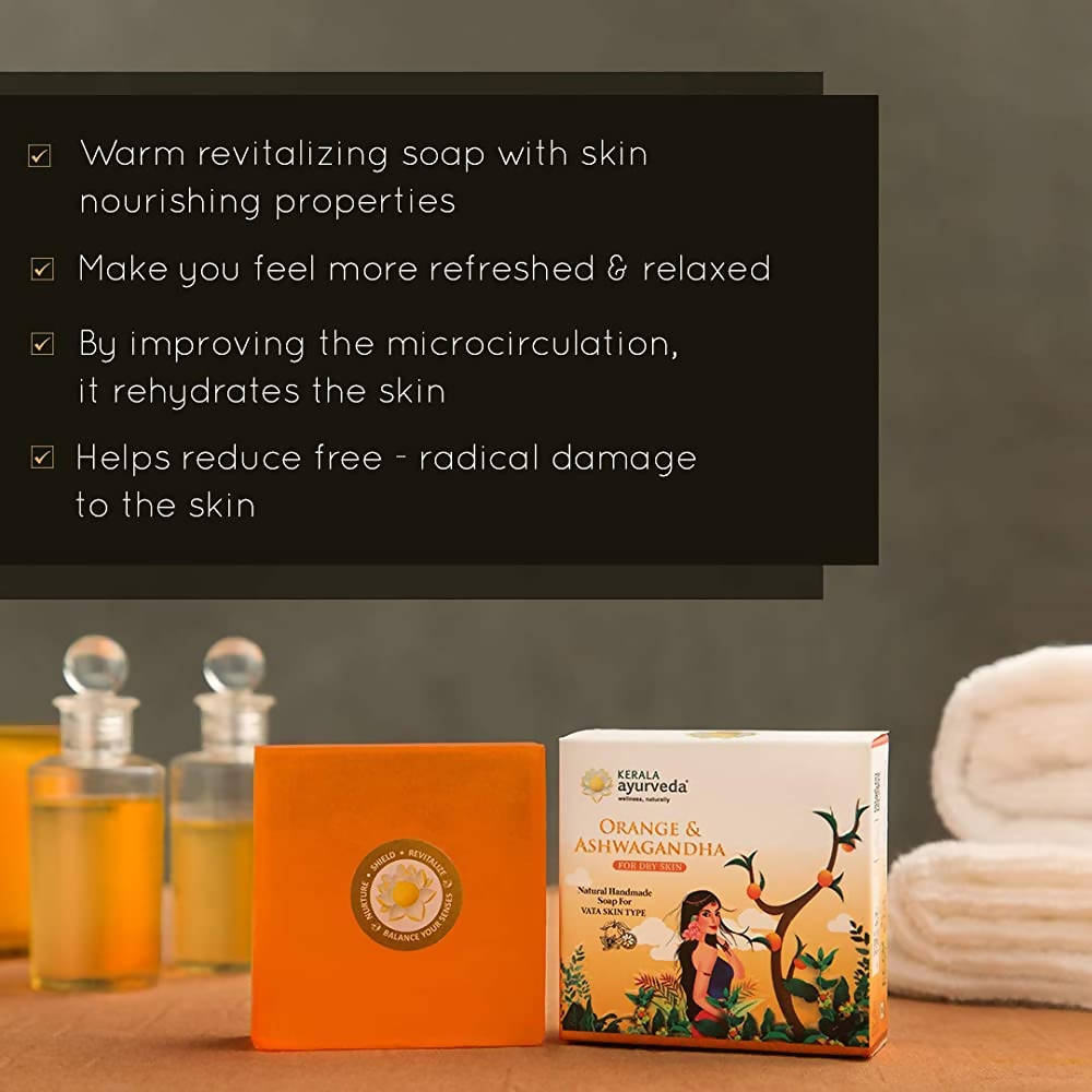 Kerala Ayurveda Natural Handmade Orange & Ashwagandha Soap