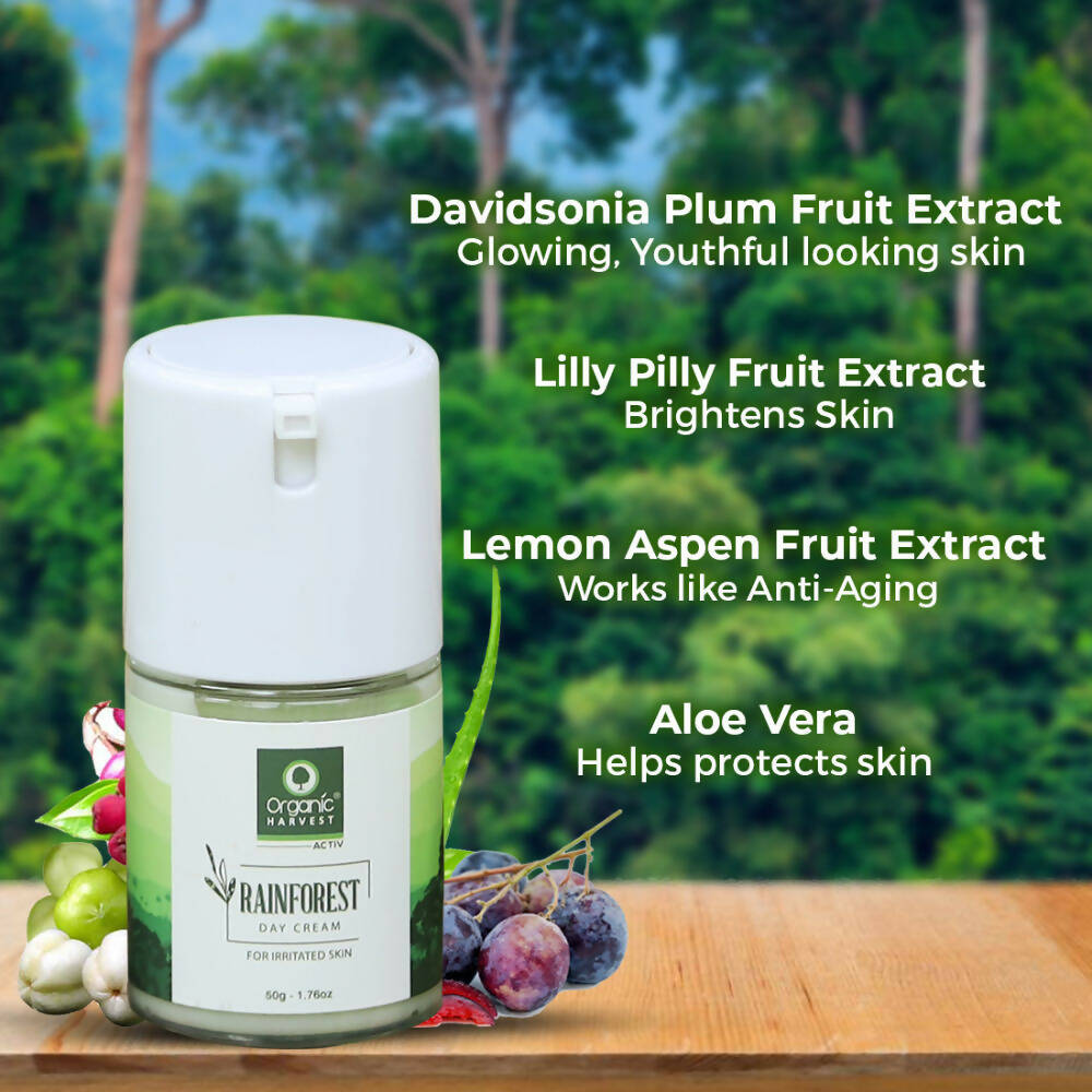 Organic Harvest Rainforest Day Cream For Irritated Skin