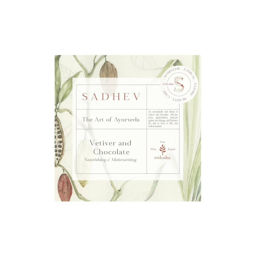 Sadhev Nourishing & Moisturizing Bathing Bar-Vetiver & Chocolate