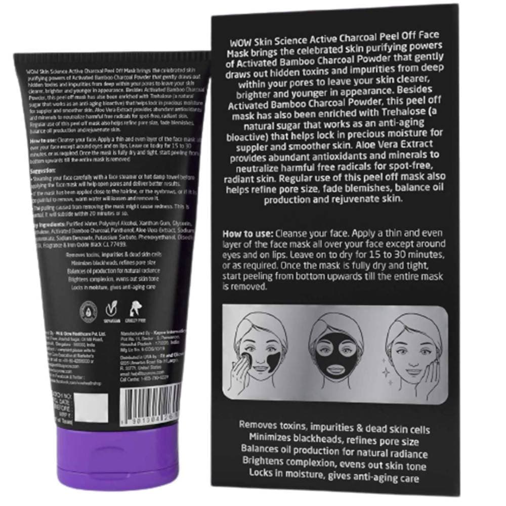 Wow Skin Science Activated Charcoal Peel Off Face Mask