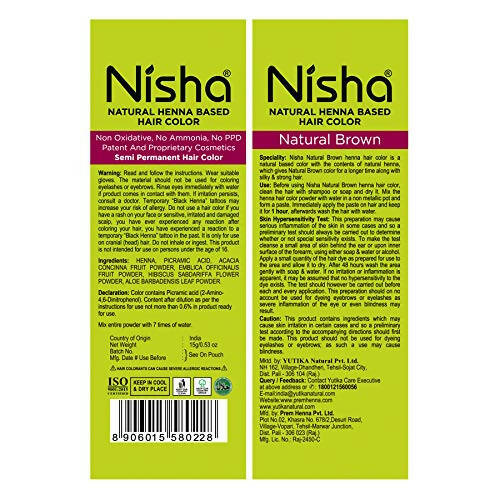 Nisha Henna Based Hair Color Natural Brown