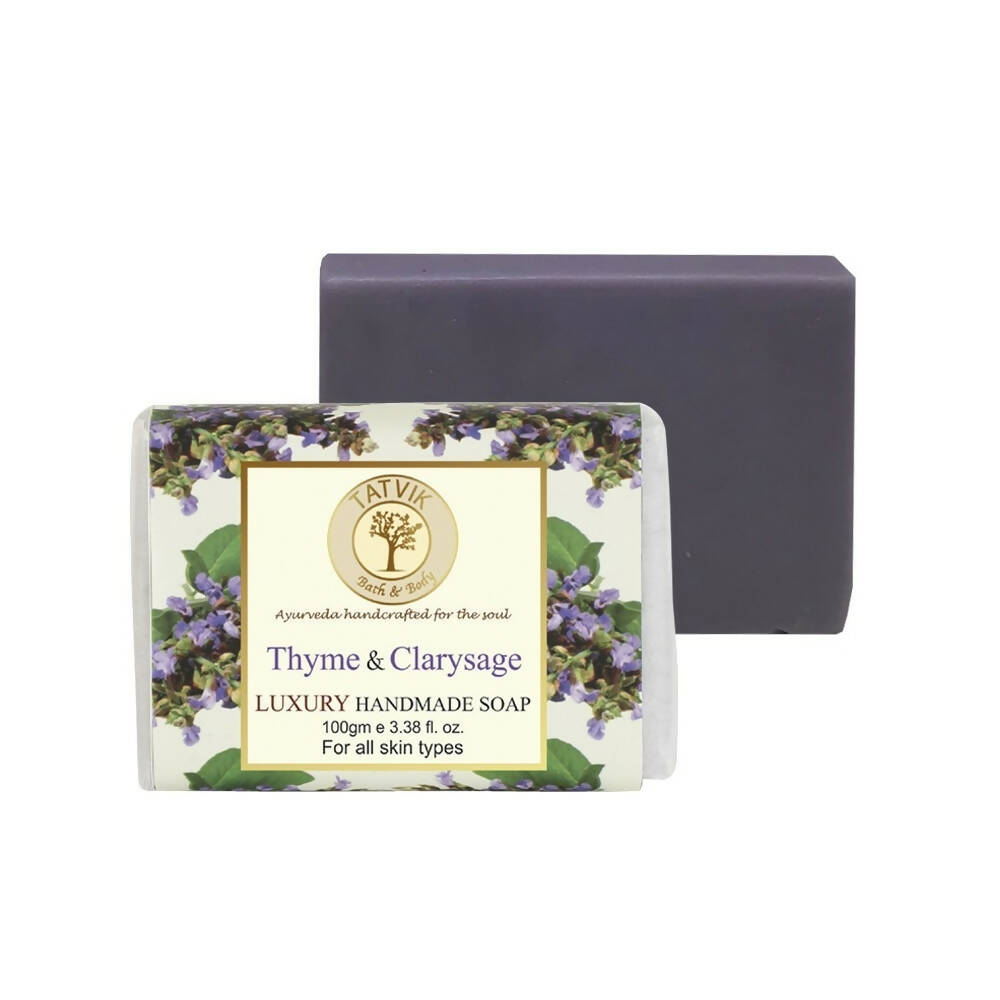 Tatvik Ayurveda Thyme & Clarysage Luxury Handmade Soap