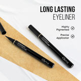 Gleva Liquid Eyeliner Pen Eye Makeup Waterproof Smudge proof - Black