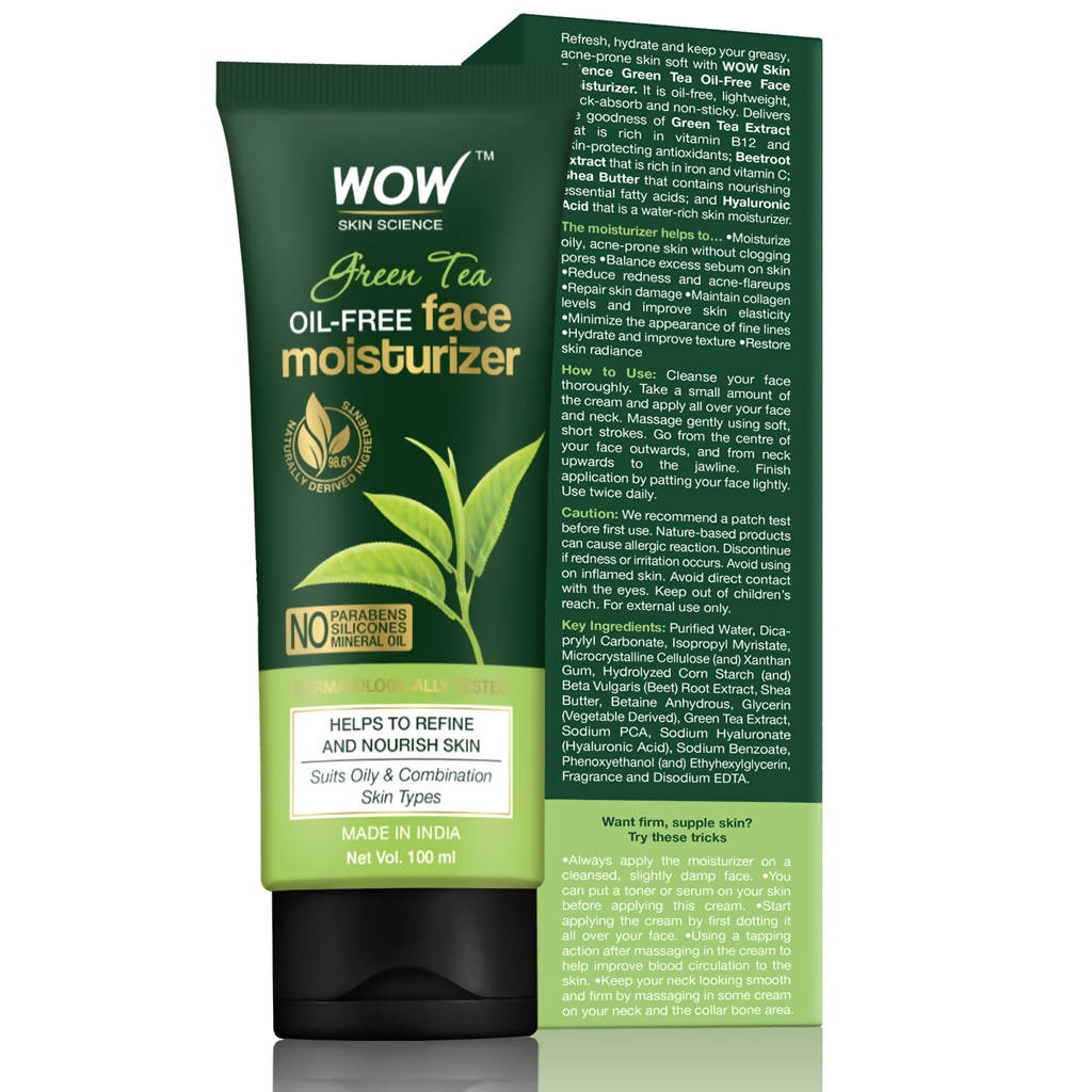 Wow Skin Science Green Tea Face Oil-Free Moisturizer