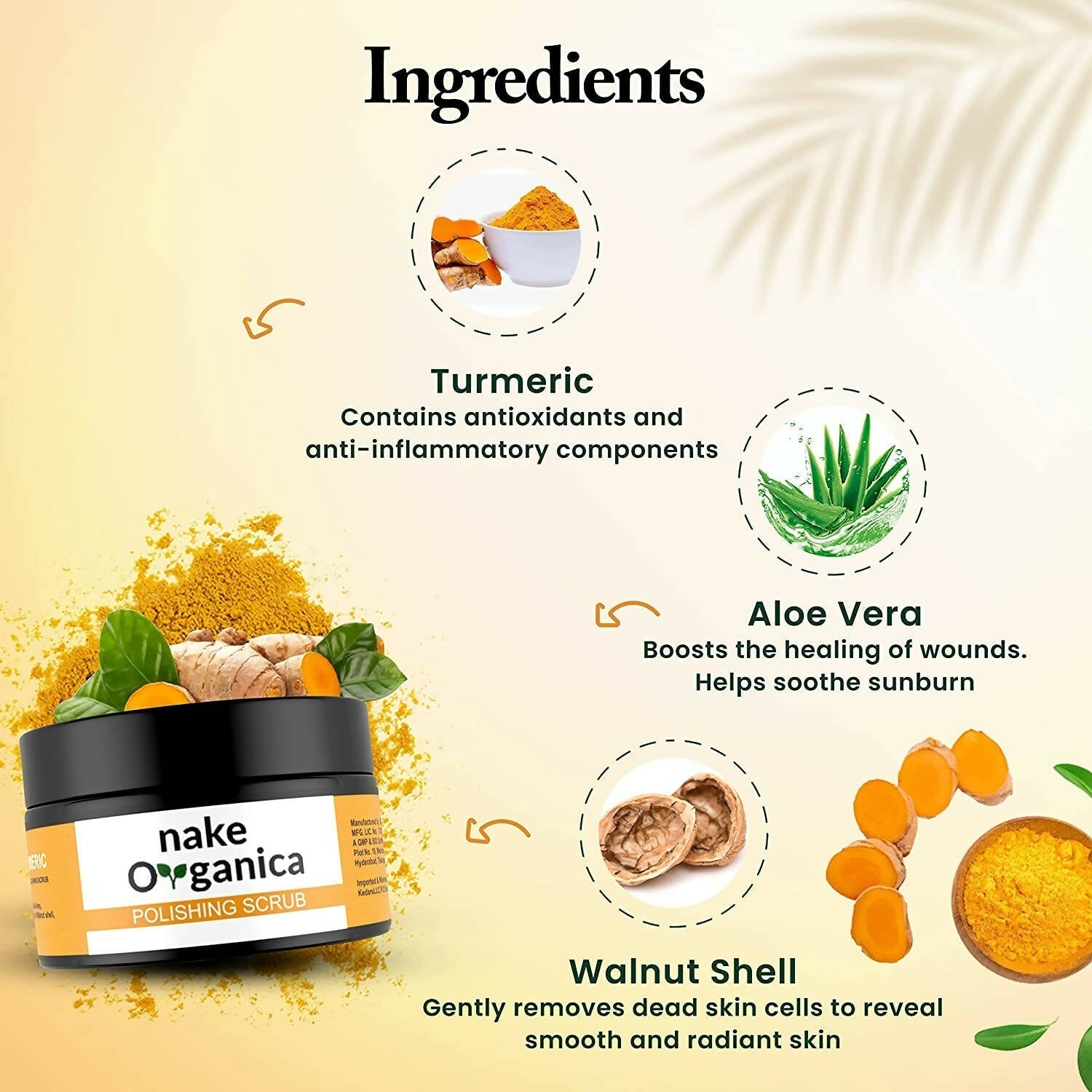 Nake Organica Turmeric Polishing Scrub
