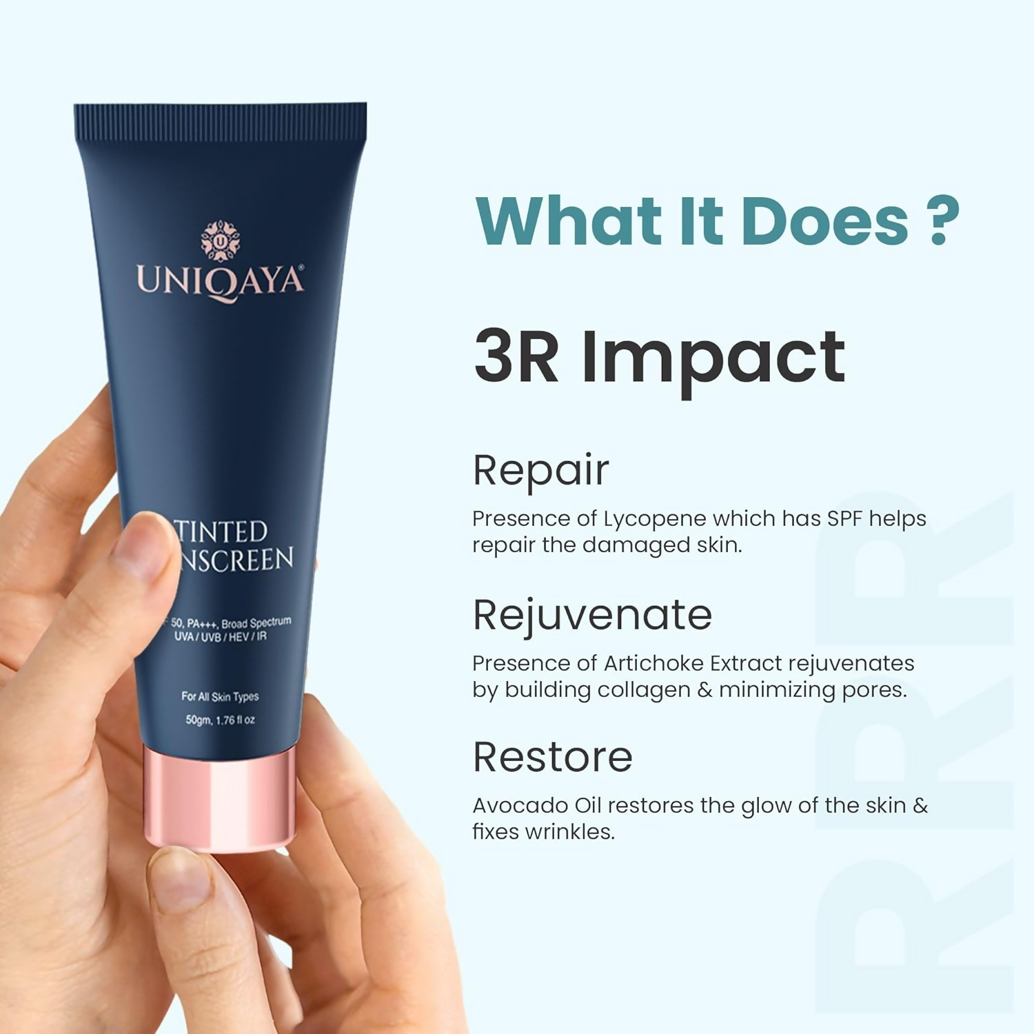 Uniqaya Tinted Sunscreen Spf 50 PA+++|Tinted Sunscreen