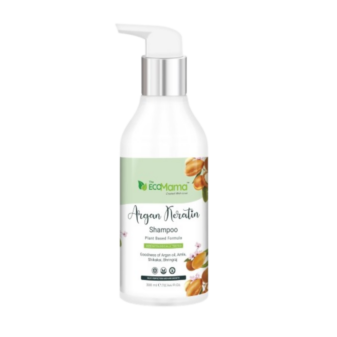 The Eco Mama Argan Keratin Shampoo With Amla Oil, Bhringraj Oil, and Vitamin E