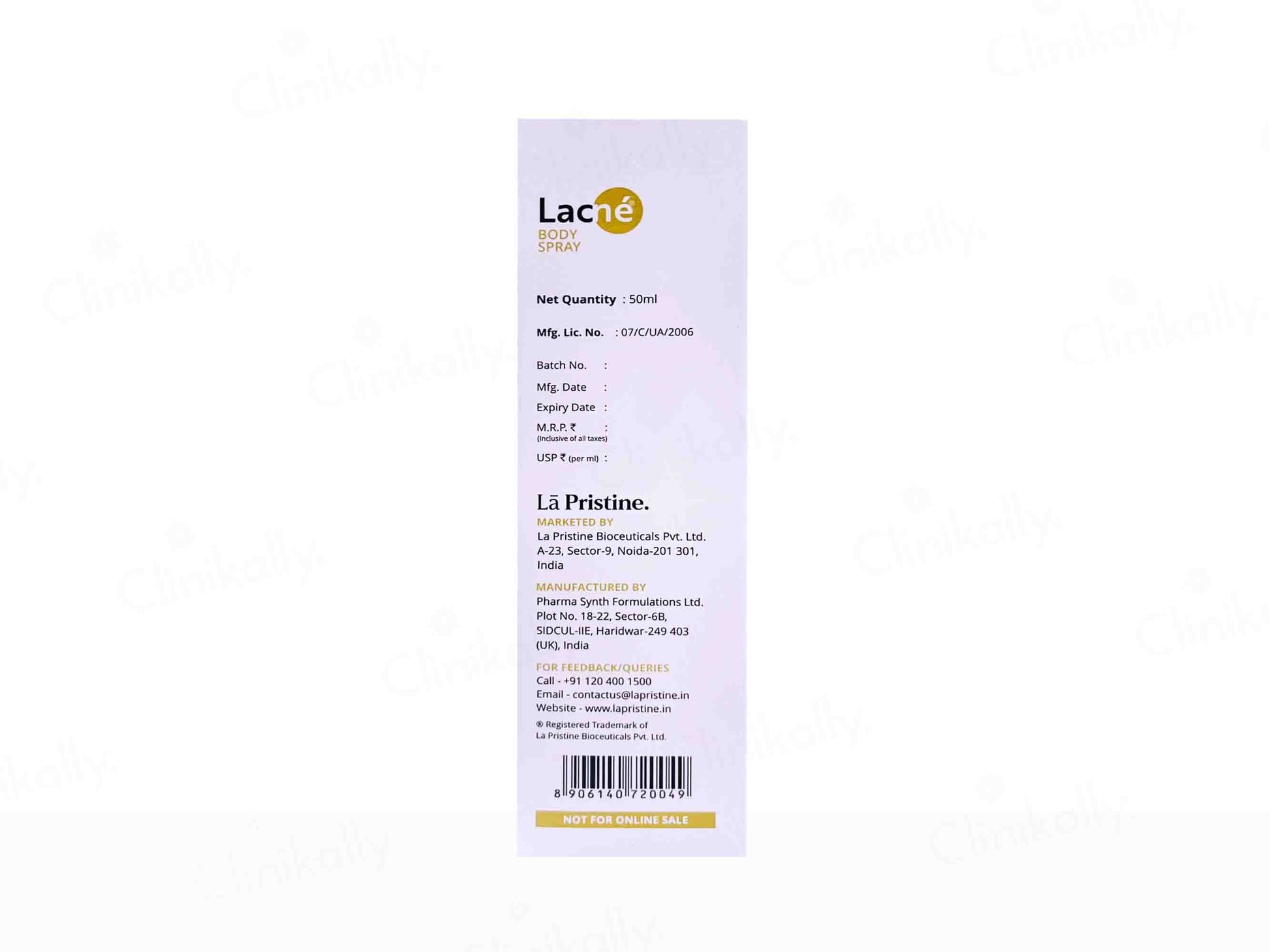 Lacne 360 Acne Treatment Body Spray