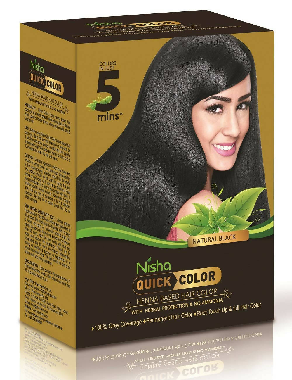 Nisha Henna Based Quick Hair Color Black