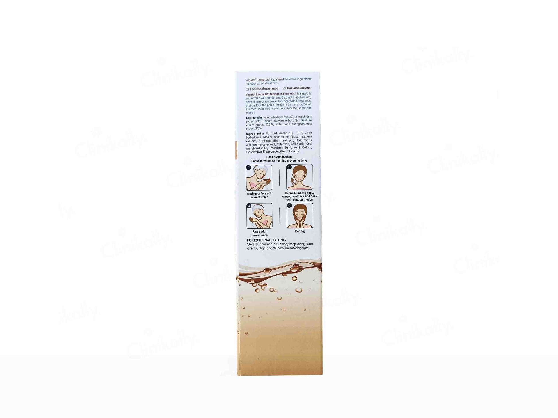 Vegetal Sandal Whitening Gel Face Wash