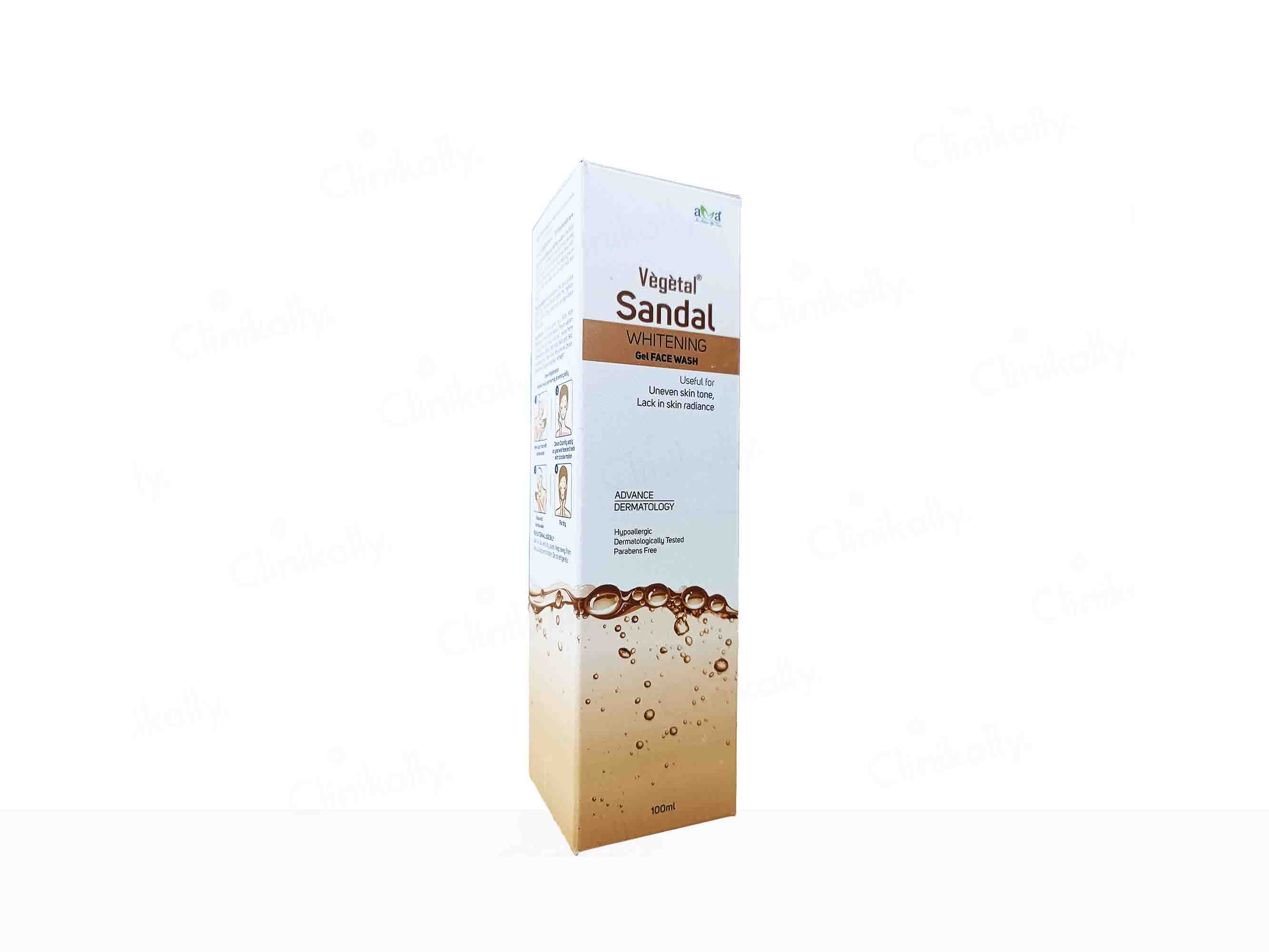 Vegetal Sandal Whitening Gel Face Wash