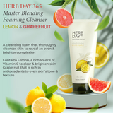 The Face Shop Herb Day 365 Master Blending Foaming Cleanser- Lemon & Grapefruit - Korean Skincare