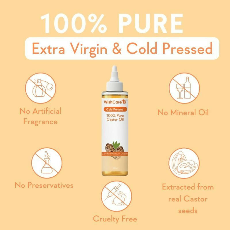 Wishcare 100% Pure Cold Pressed Castor Oil & Olive Oil Combo