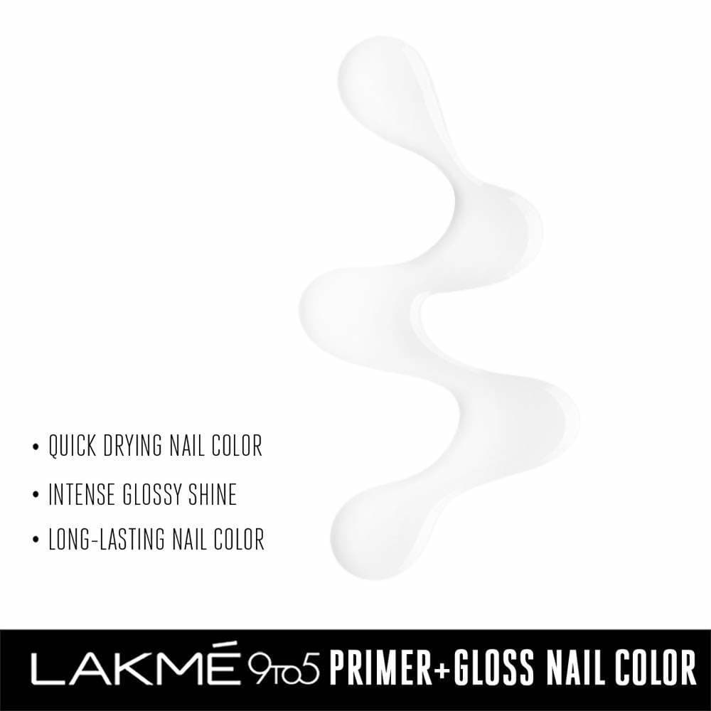 Lakme 9 to 5 Primer + Gloss Nail Colour - Top Coat