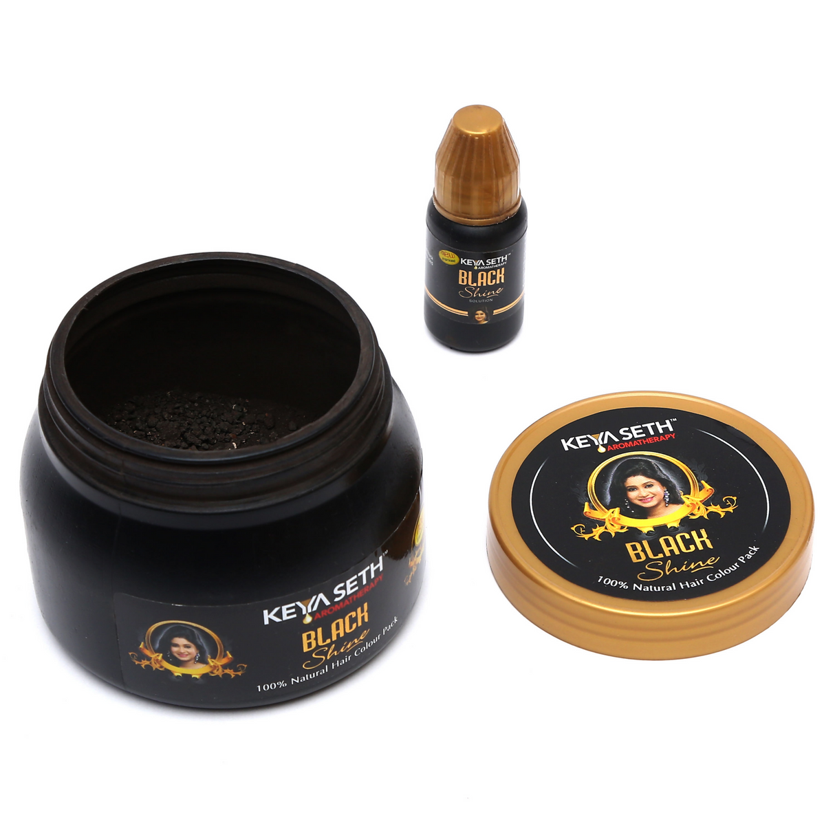 Keya Seth Aromatherapy- Black Shine Hair Pack Natural Hair Color