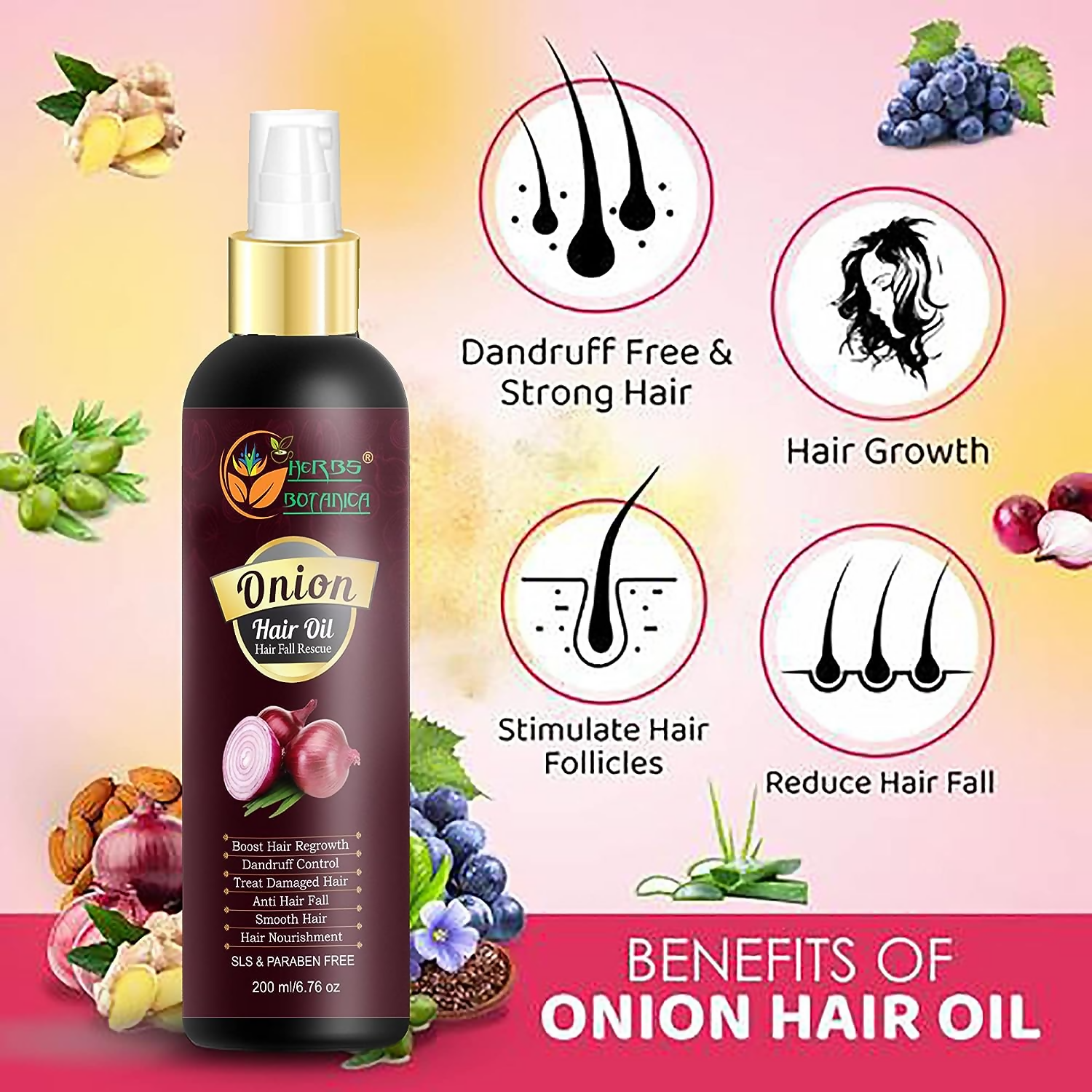 Herbs Botanica Red Onion Hair Oil