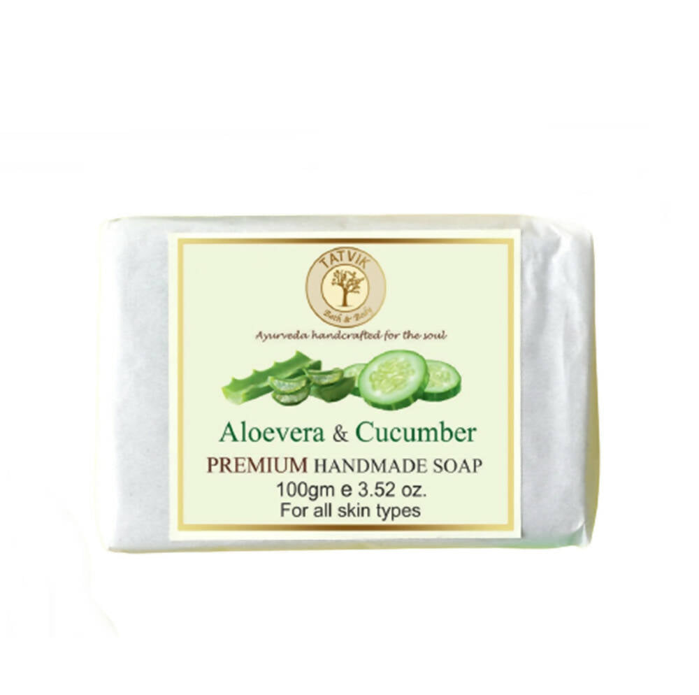 Tatvik Ayurveda Aloe Vera & Cucumber Soap