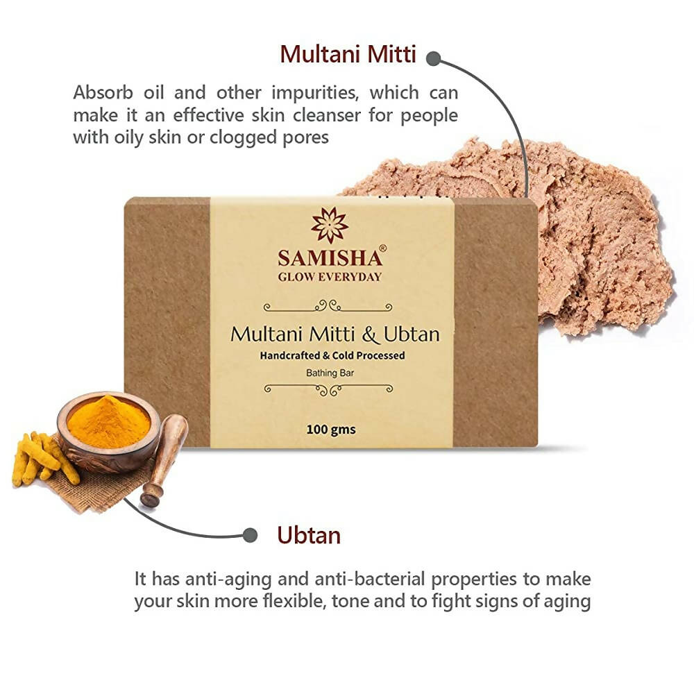 Samisha Organic Multani Mitti & Ubtan Skin Rejuvenating Bathing Bar
