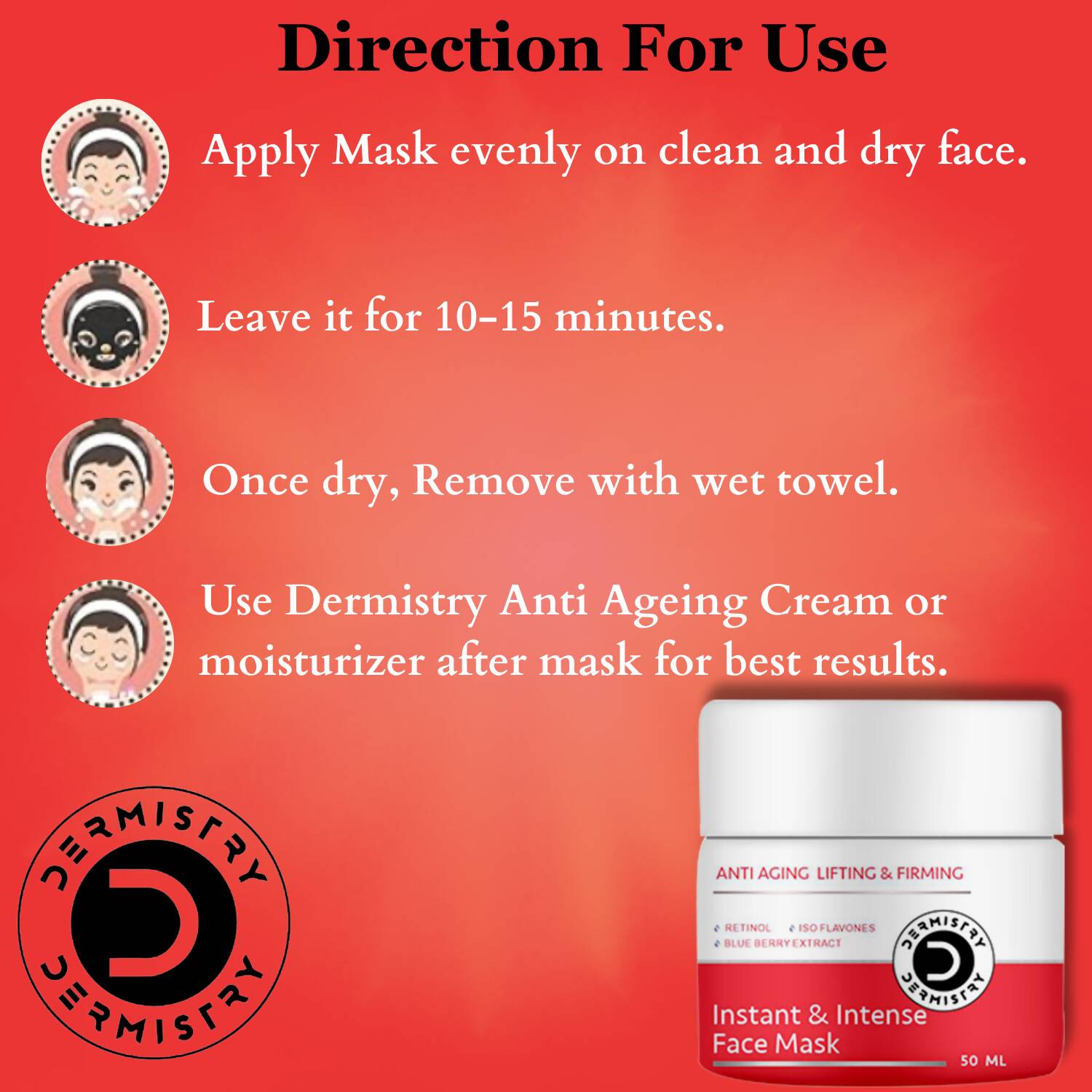 Dermistry Anti Aging Intense Nourishing Night Cream & Instant Intense Face Mask