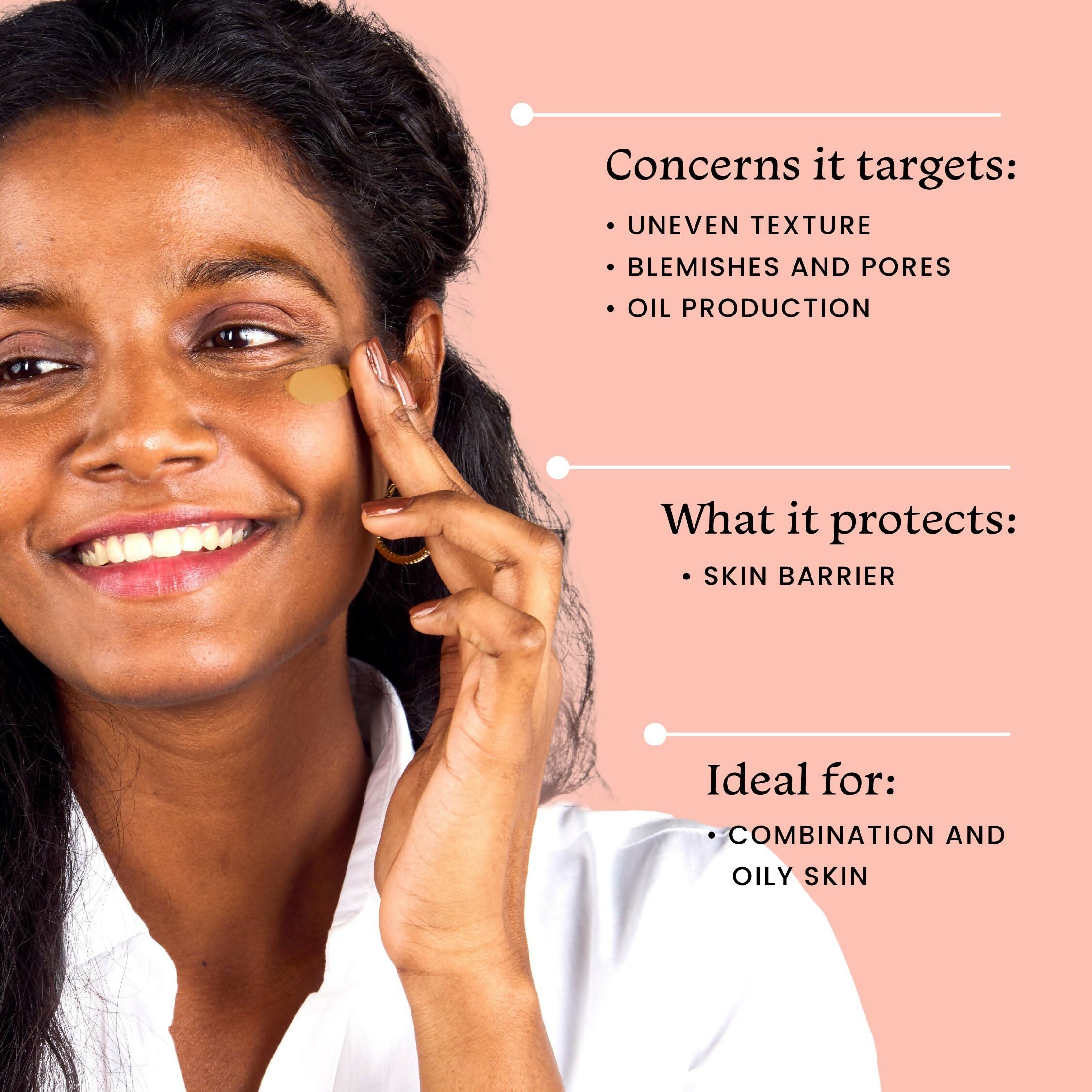 Foxtale Tinted Sunscreen SPF 50 PA++++ & Primer Shade 1 - Deep, Water Resistant with Dry-Touch Finish, Blurs Out Pores