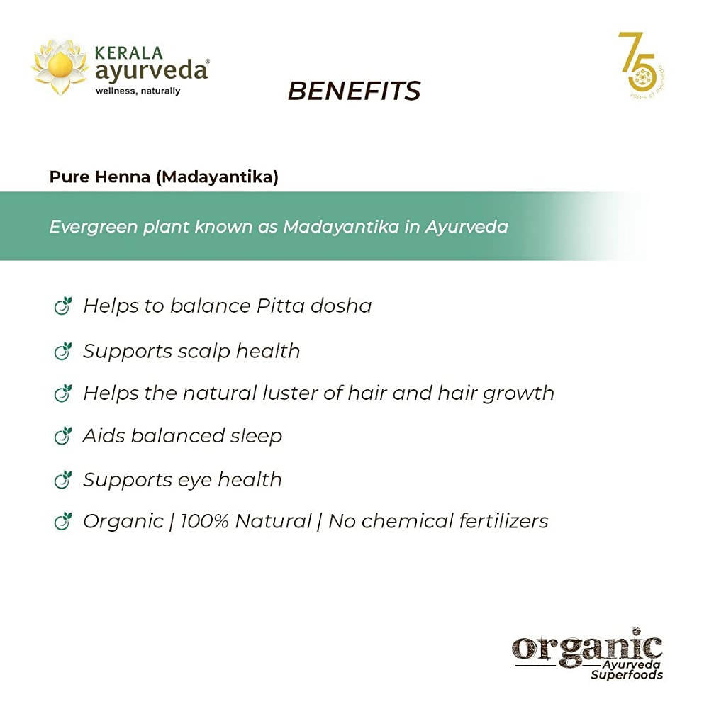 Kerala Ayurveda Organic Henna Powder (Madayantika)