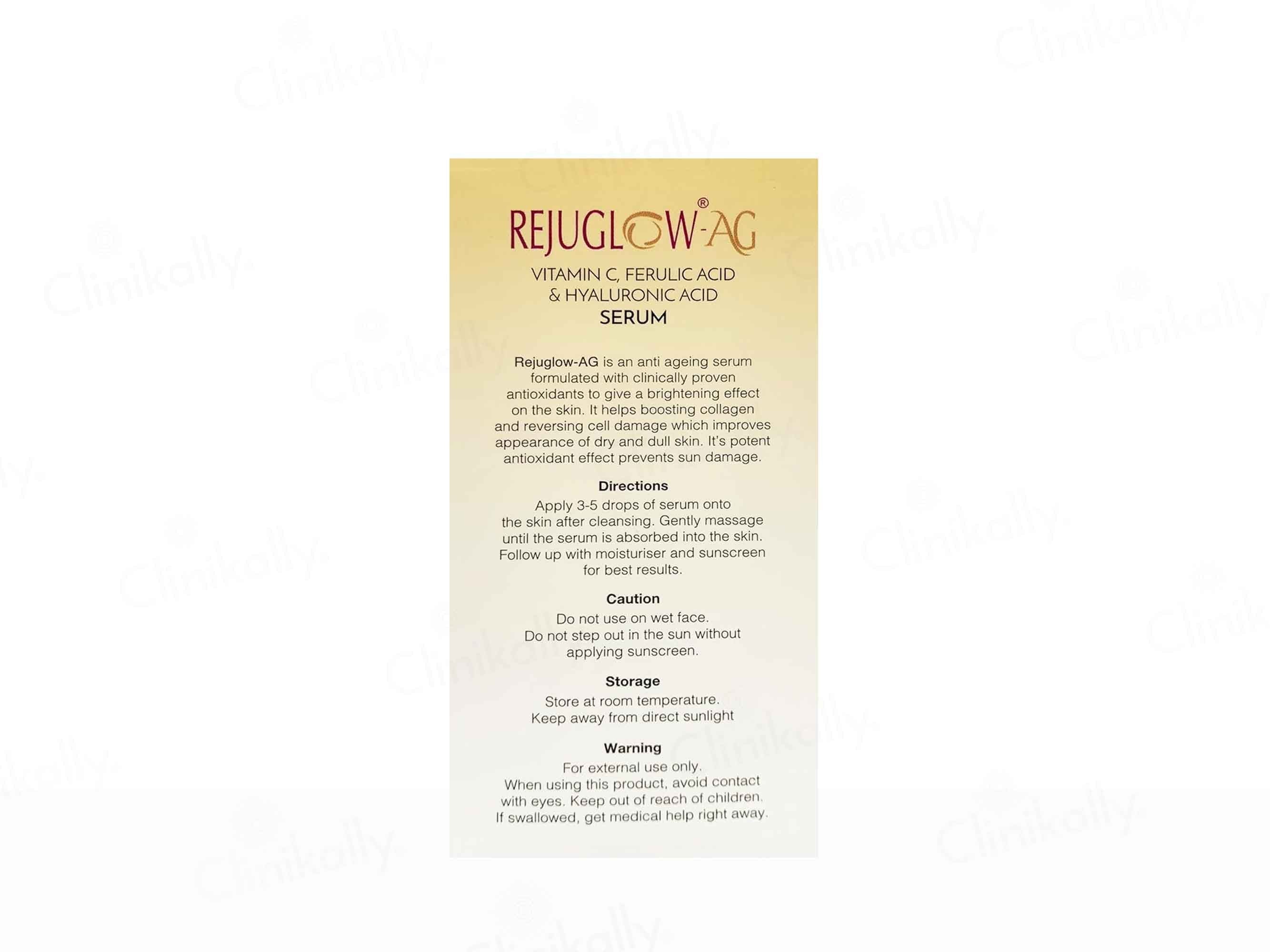 Rejuglow-AG Anti-Ageing Face Serum