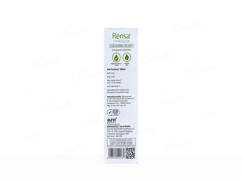 Rensa Foaming Face Wash
