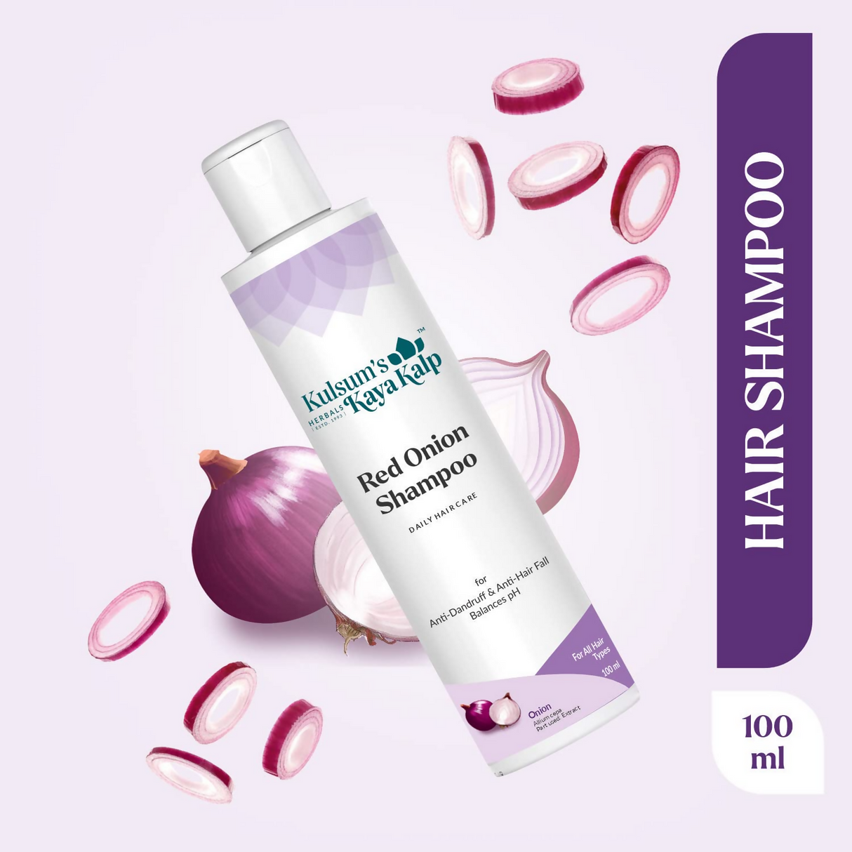 Kulsum's Kaya Kalp Red Onion Shampoo For Anti Dandruff & Anti Hair Fall