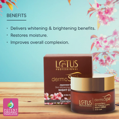 Lotus Professional Dermo Spa Japanese Sakura Skin Whitening & Nourishing Night Cream