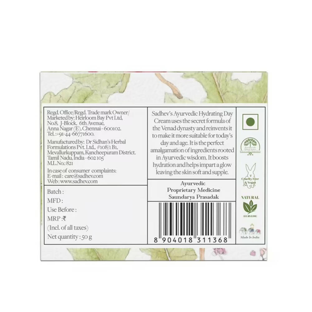 Sadhev Ayurvedic Hydrating Day Cream